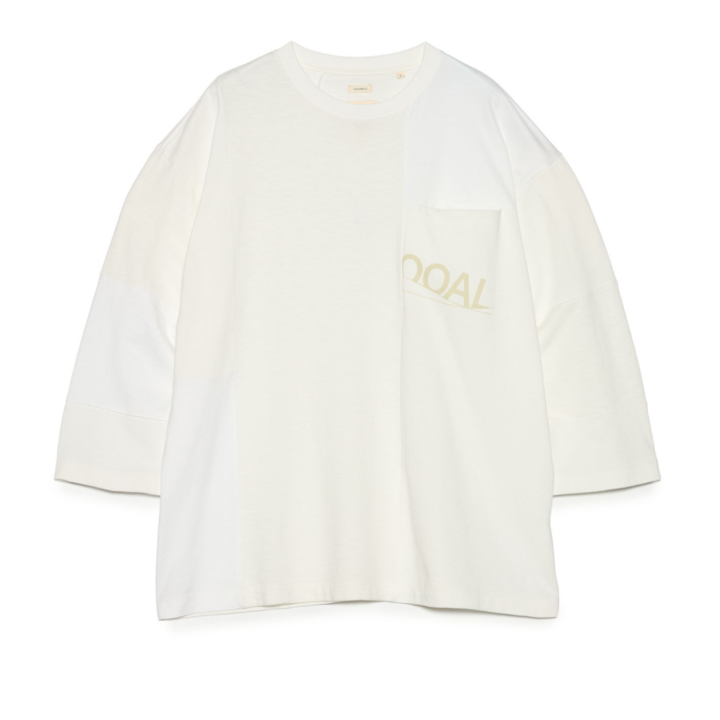 Мужская футболка nanamica nanamica SS26 Patchwork Tee T (экрю)