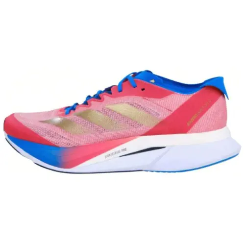 Adidas Adizero Boston 12 Cushioning Slip Resistant Abrasion Resistant Low top Running Shoes Unisex Red Blue