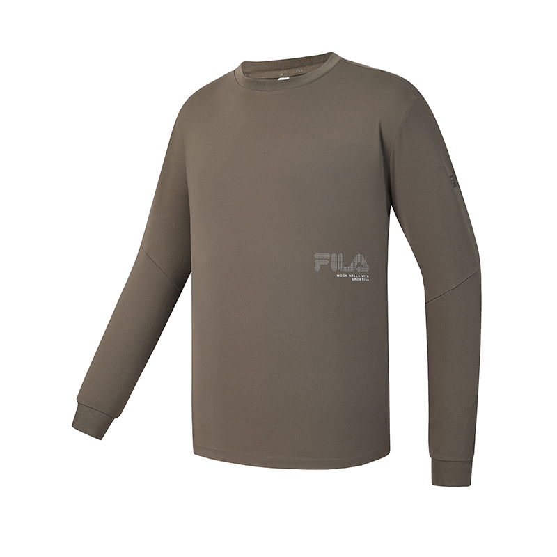 Мужской лонгслив Fila Fitness (коричневый)