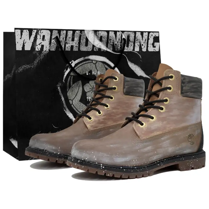Timberland Top Grain Cow Leather Short Combat Boots Men's Brown
