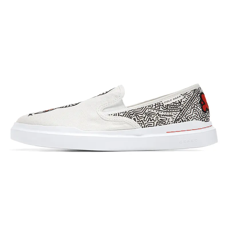 COLE HAAN Gehan x Keith Haring/Keith Haring Street Art Graffiti Trend Low-top Canvas Shoes Women's