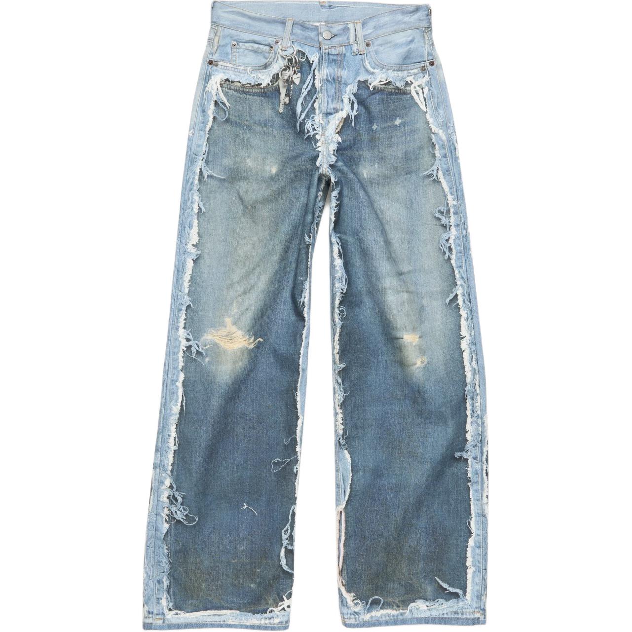 Джинсы Acne Studios 1981 с необработанным краем (голубые)