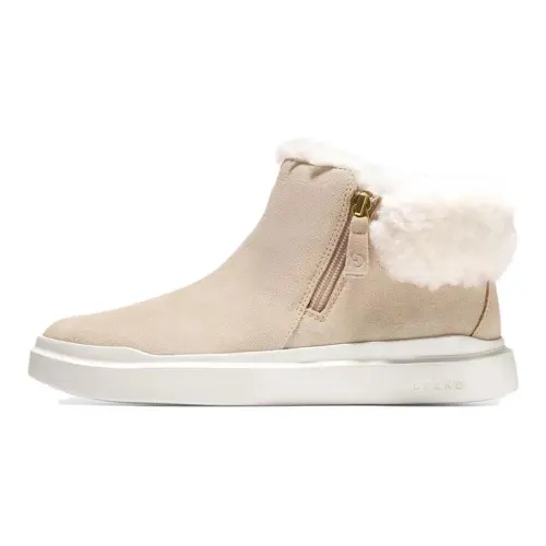 COLE HAAN Cow Split Leather Ankle Length Snow Boots Women's Pink