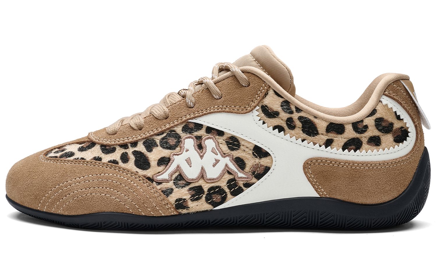 Женские кеды Kappa Leopard Sneakers (коричневые)