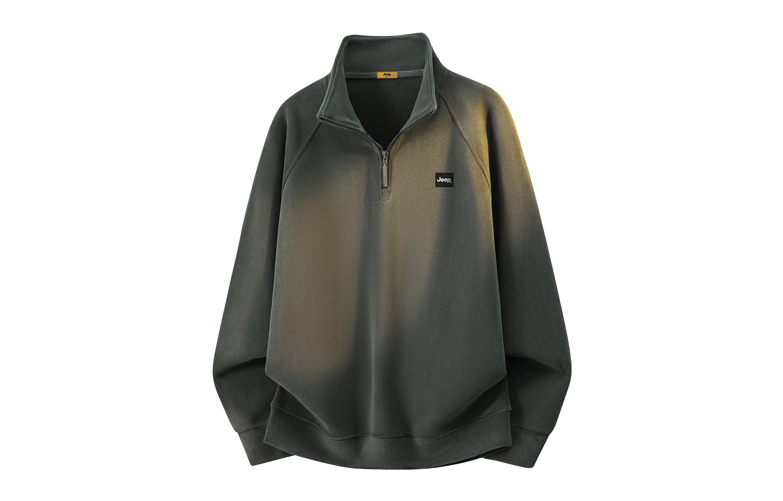 Jeep Woolen velvet jeep, keep warm long-sleeve for leisure with zipper, soft comfortable sweatshirt for men and women, high-quality style, with a zipper