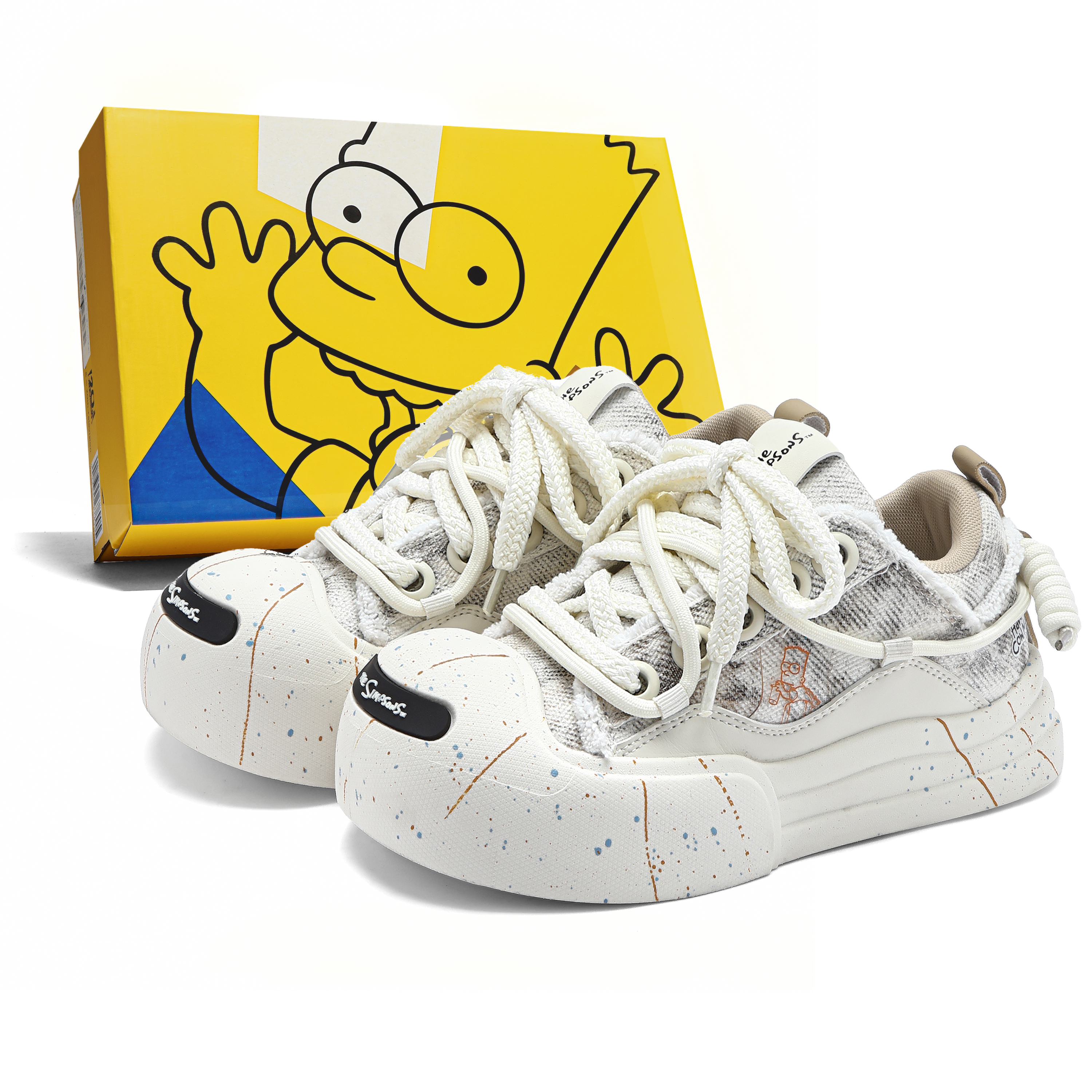 Кеды The Simpsons (бежево-черно-красные)