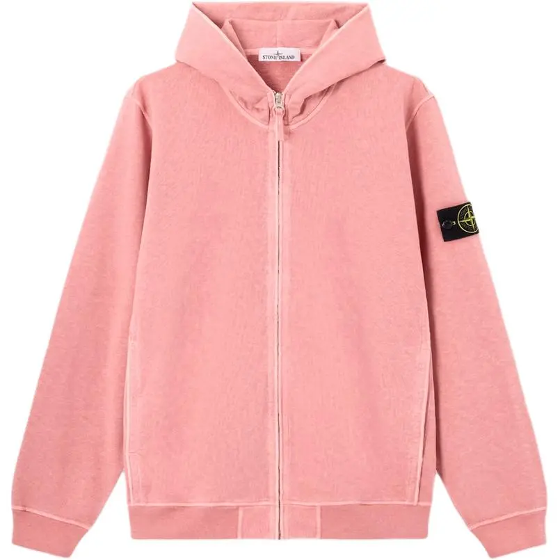 Stone Island Logo Patch Zipped Hoodie