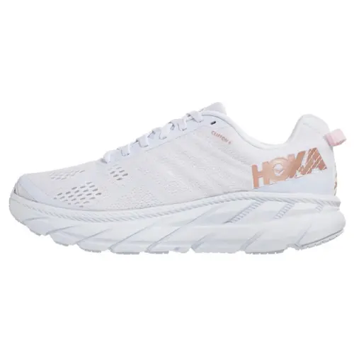 HOKA ONE ONE Clifton 6 Fashion Trend Slip Resistant, Abrasion Resistant, Breathable Low top Running Shoes Women's White