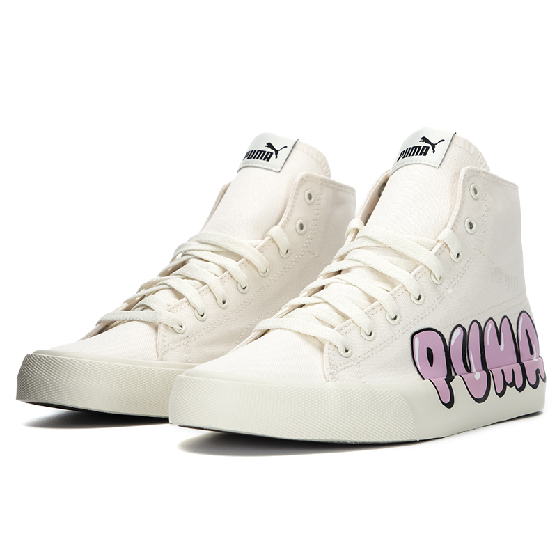 Кеды PUMA Bari Mid Logo (бежево-бело-розовые) — Бежевый / белый / розовый — фото 3