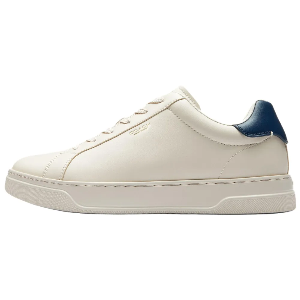 COACH Highline Cow Split Leather Low top Skateboard Shoes Men's Dark Blue