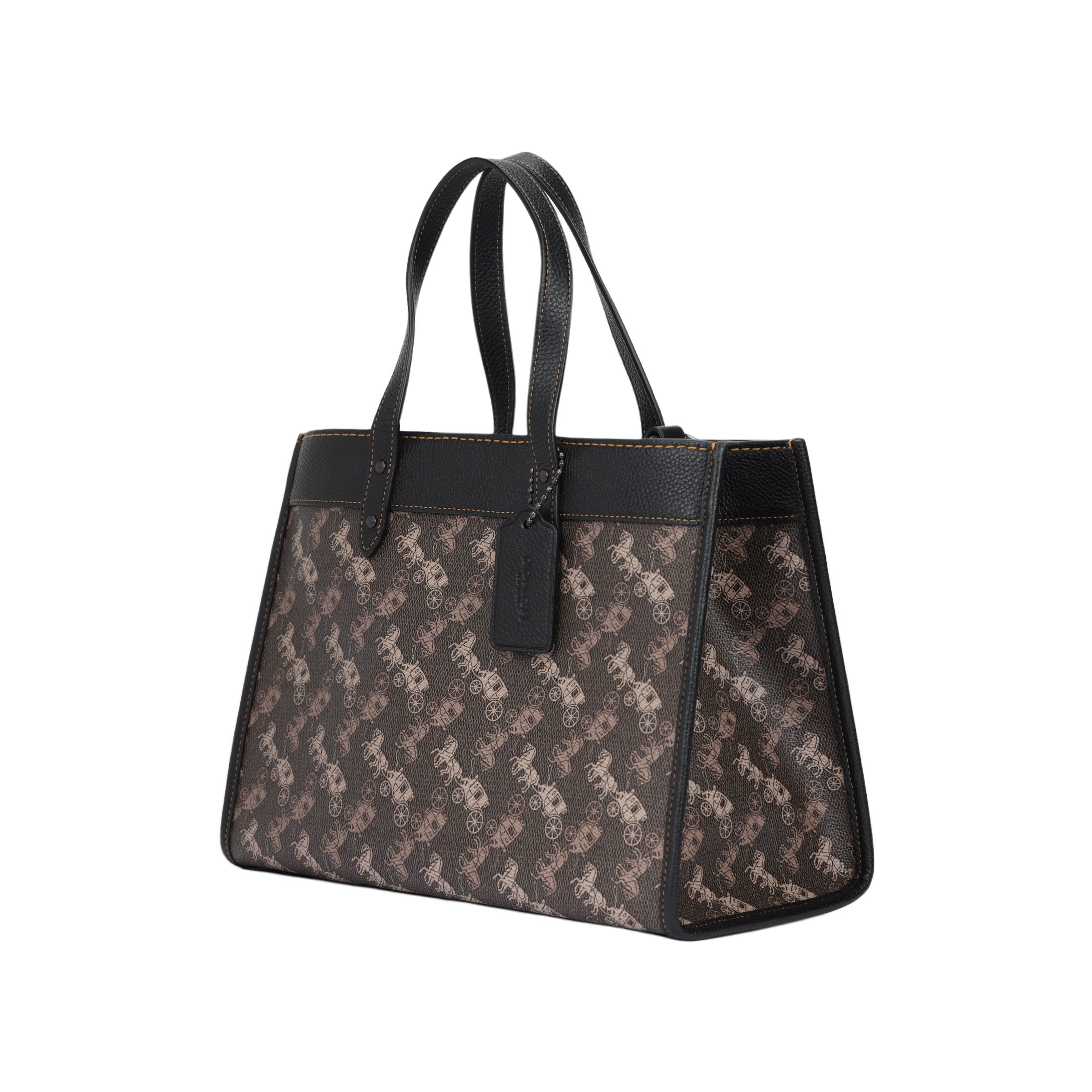 Женская сумка COACH Field 30 (коричневая) — фото 6
