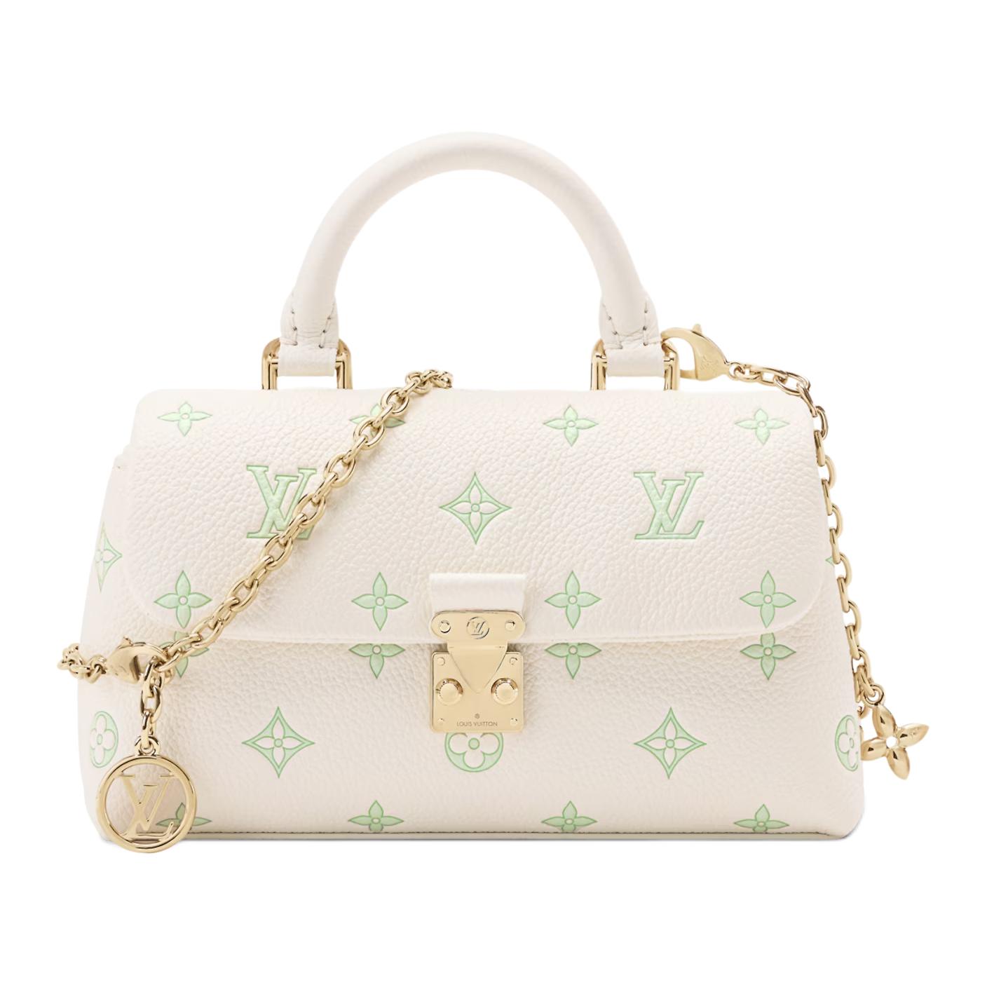Женская сумка Louis Vuitton NANO MADELEINE (бело-зеленая)