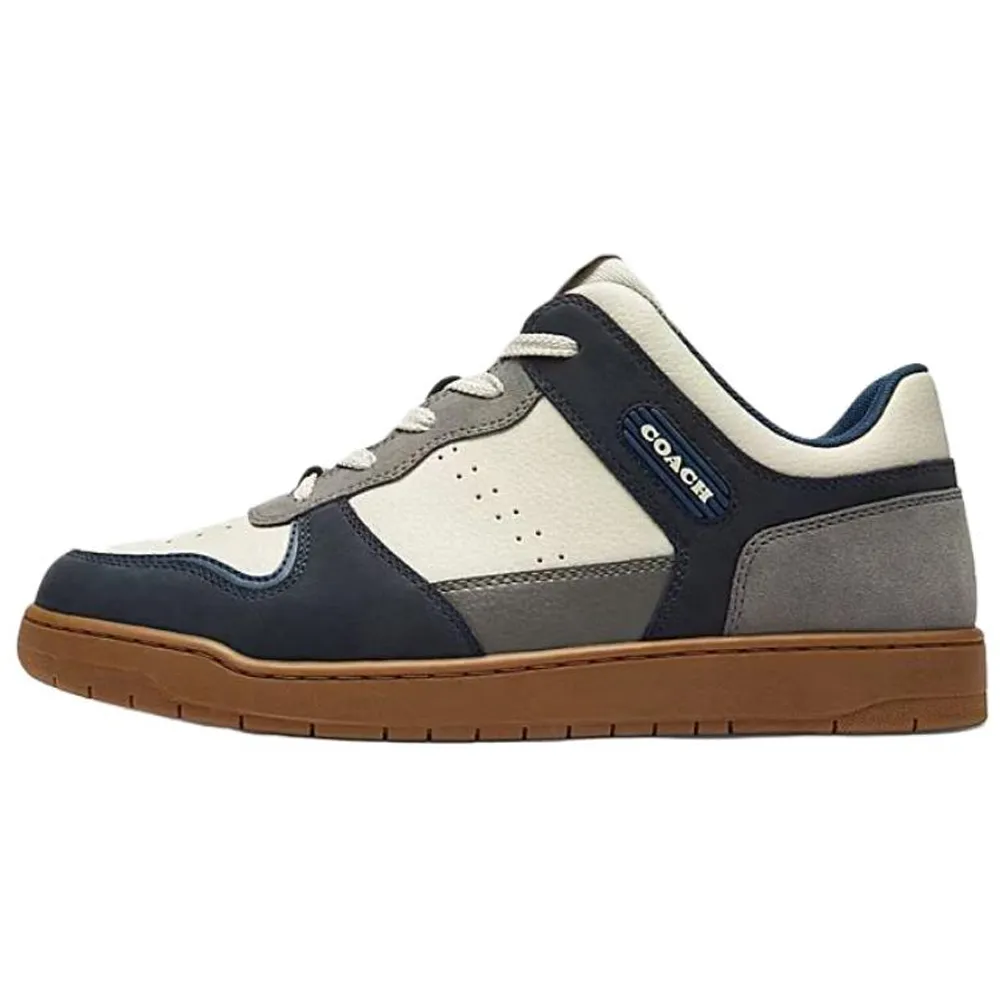 COACH C201 Suede Low top Skateboard Shoes Men's Midnight Blue