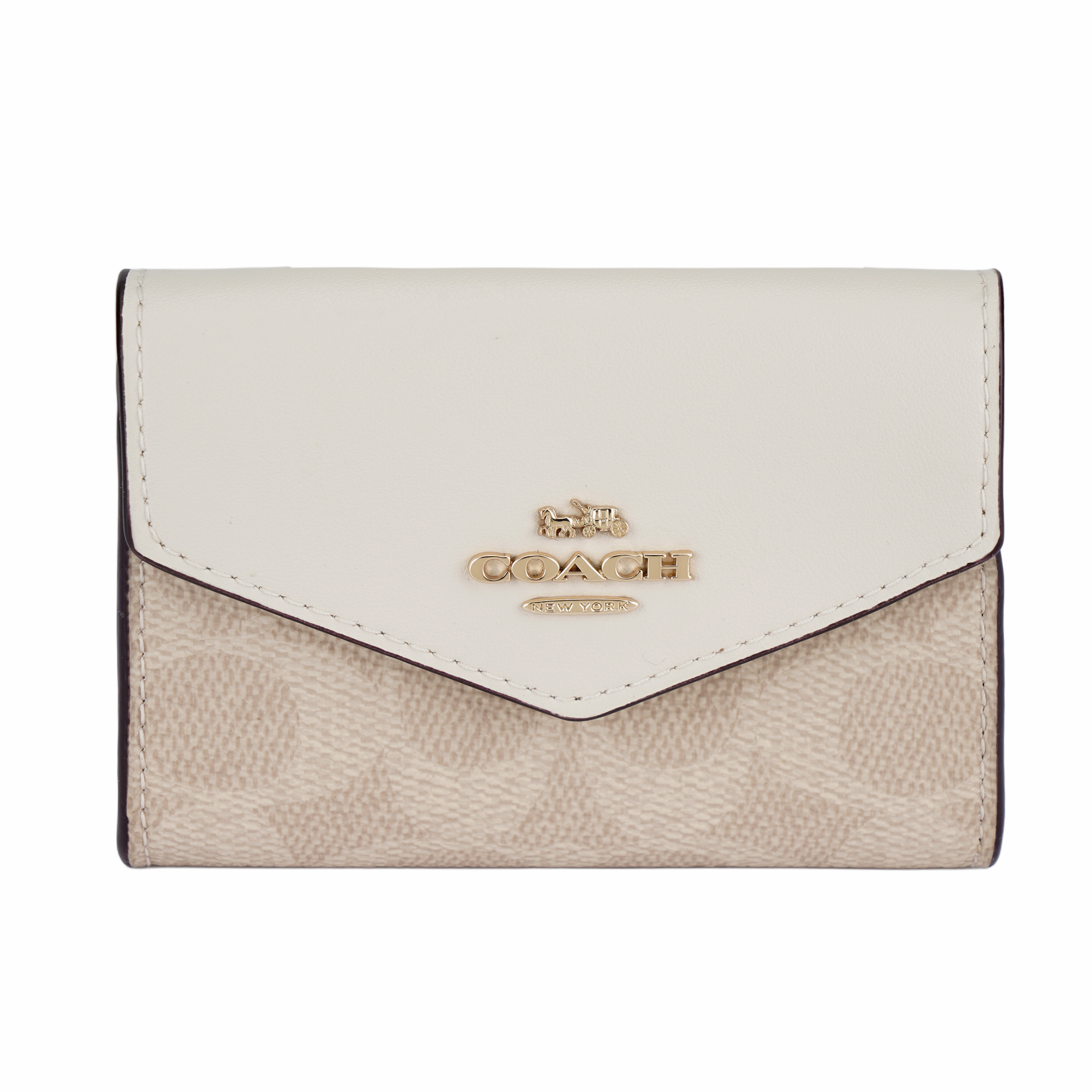Женский кошелек COACH Flap Card Case 10 (белый)