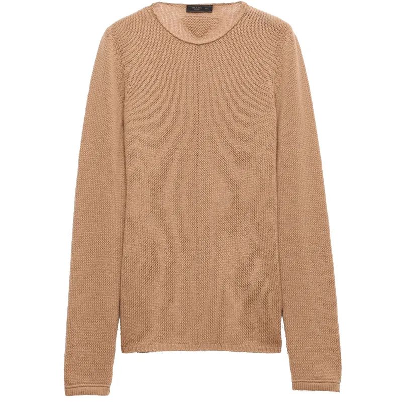 PRADA Sweater Men's Camel Brown