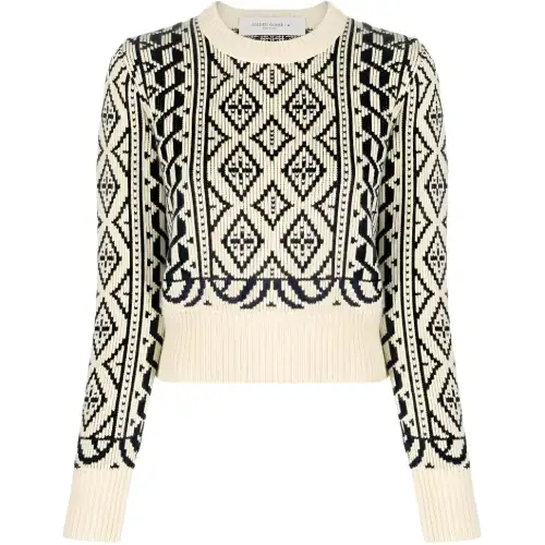 cropped round-neck jumper