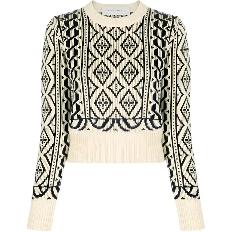 cropped round-neck jumper