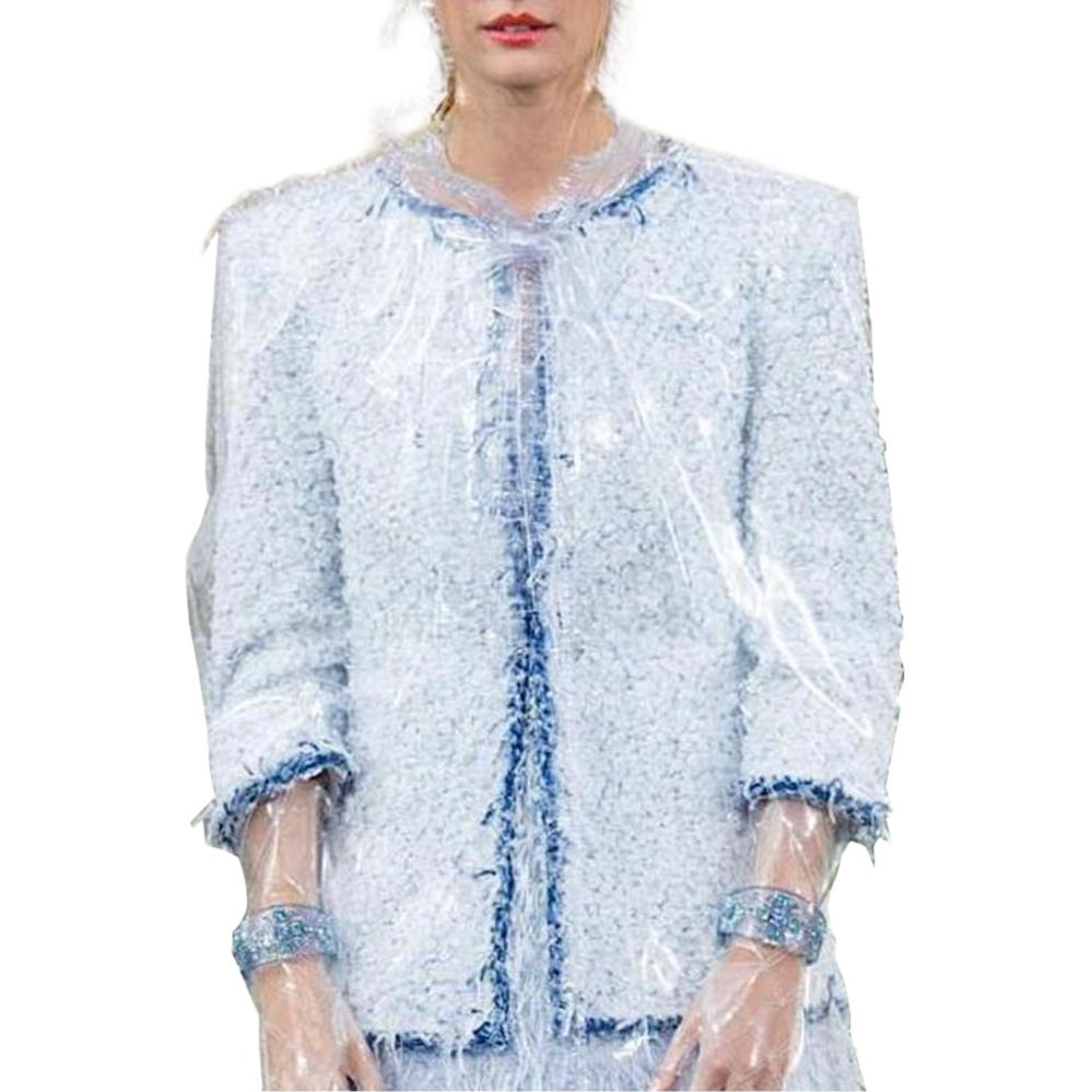 Женская куртка Chanel С бахромой (белая) — фото 3