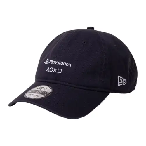New Era 9TWENTY PlayStation Lockup Cotton Peaked Cap Unisex Couple Style Navy Blue