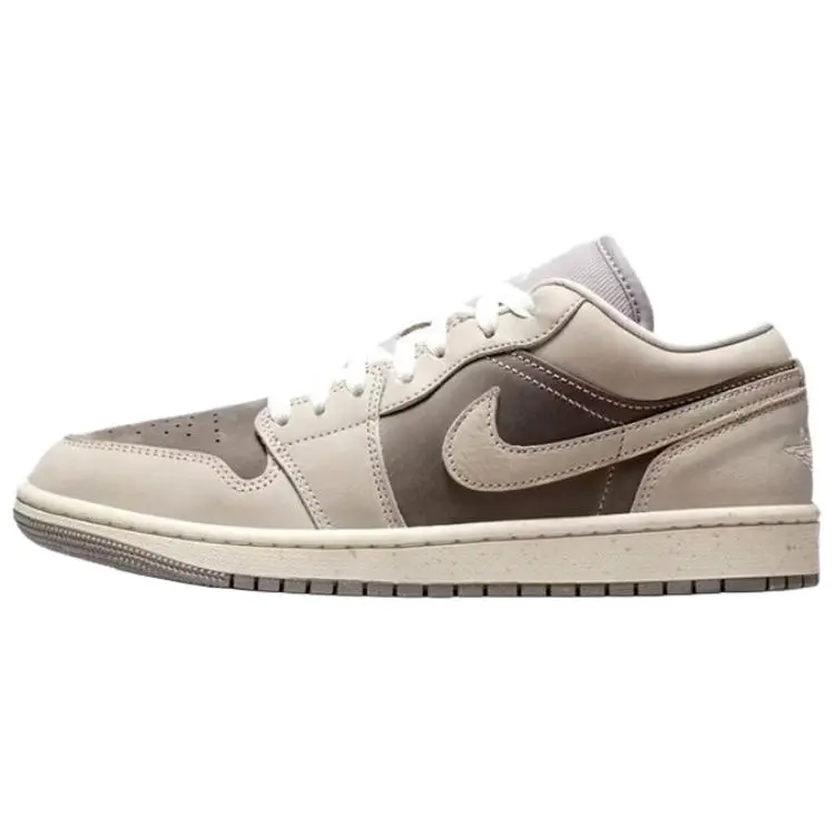 Jordan Air Jordan 1 Low top Vintage Basketball Shoes Women's Beige Brown