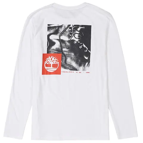 Timberland T Shirts Men's White Crew Neck Moderate Straight Fit