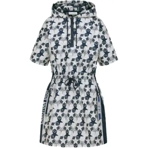 DIOR Short Sleeved Dress Women's Blue