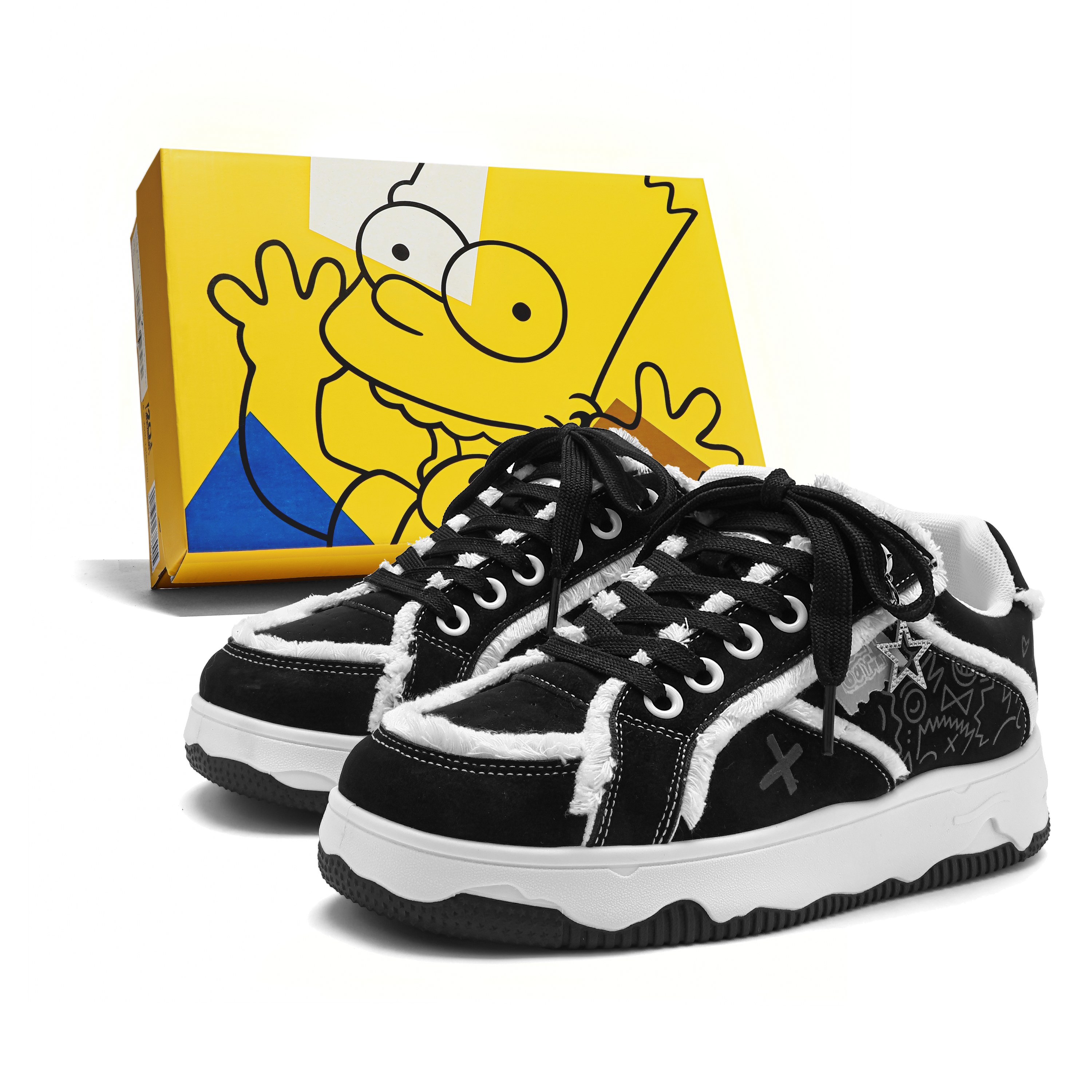 Кеды Тhe Simpsons (черно-белые)