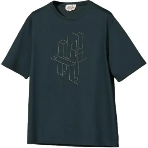 HERMES FW21 T Shirt Men's Petroleum Blue