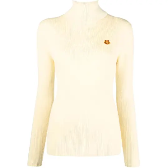 KENZO Sweaters Women's Yellow Turtleneck Moderate Other