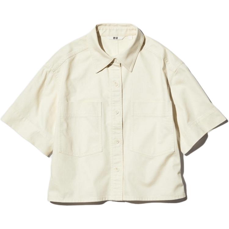 Женская рубашка UNIQLO SS26 Loose Fit (зеленая)