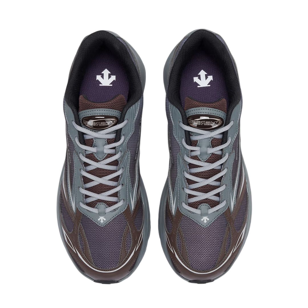 DESCENTE SPORTS STYLE Slip Resistant Abrasion Resistant Low top Casual Running Shoes Unisex Gray Brown