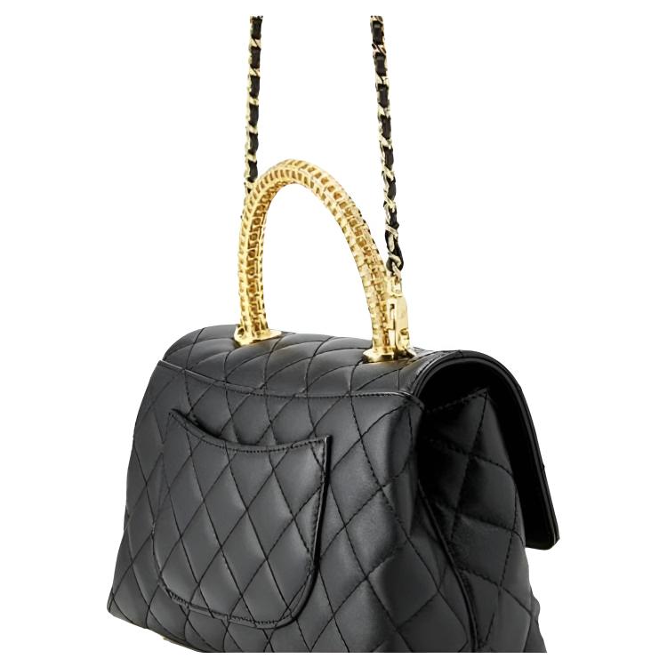Женская сумка Chanel Coco Handle (черная) — фото 4