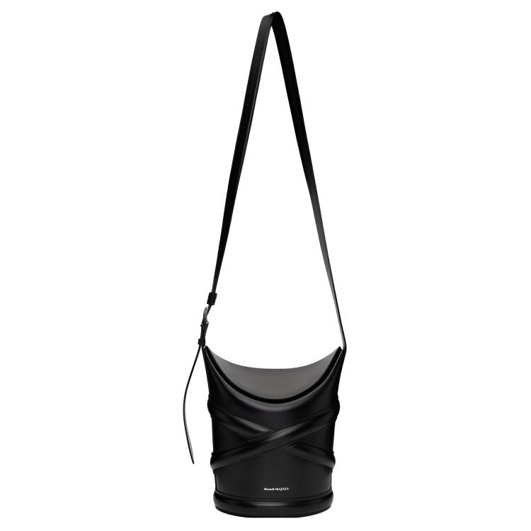 Мужская сумка Alexander McQueen THE CURVE BAG (черная) — фото 3