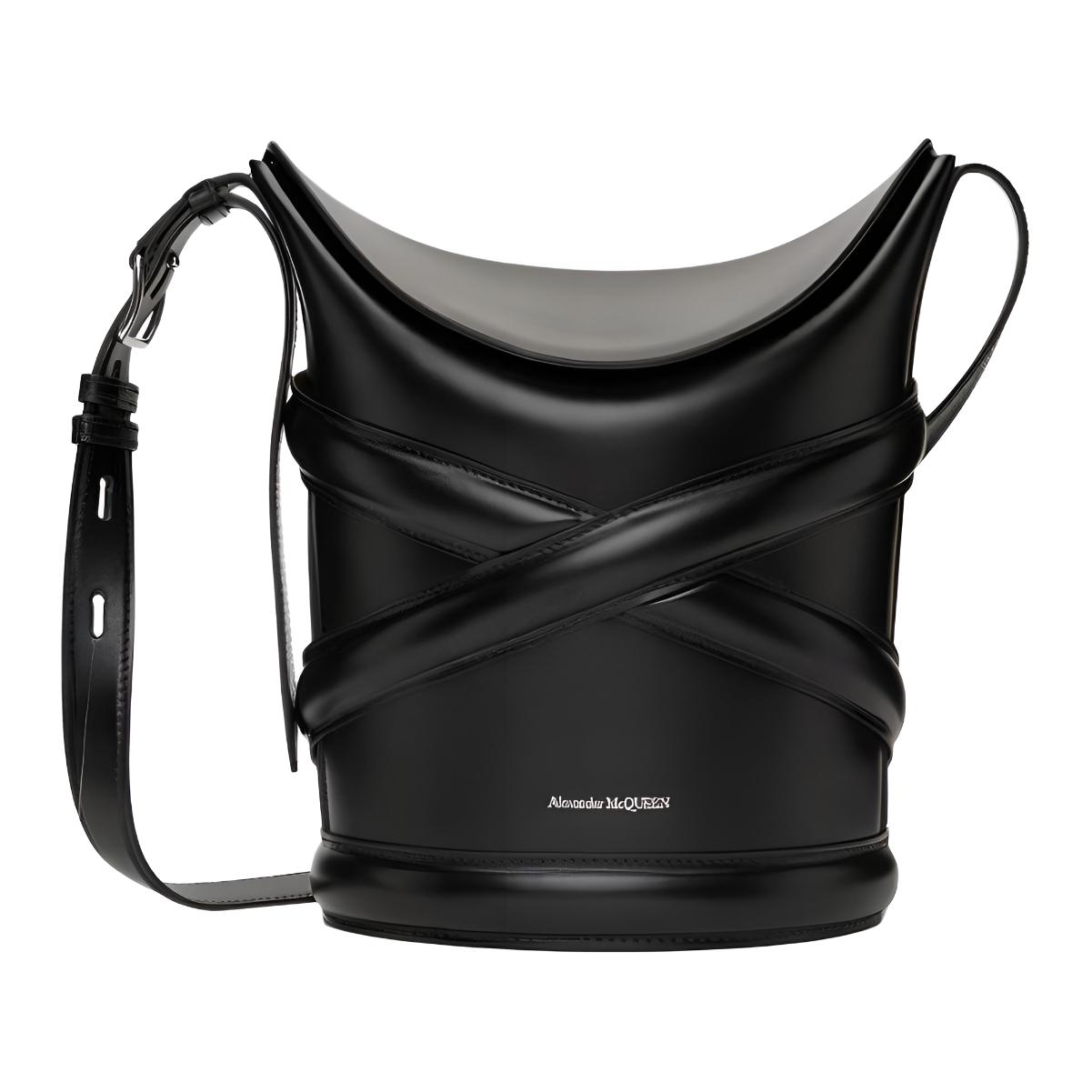 Мужская сумка Alexander McQueen THE CURVE BAG (черная)