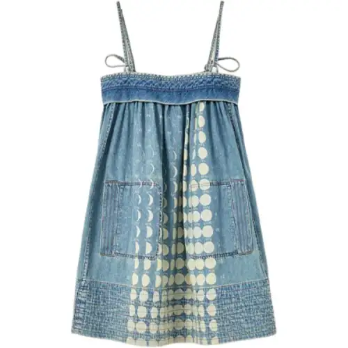LOEWE Sleeveless Dresses Women's Blue Boat Neck Moderate