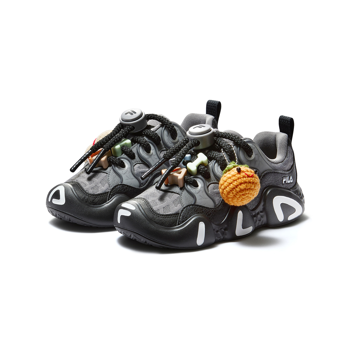 Кеды Fila KIDS Heritage-FHT FILA PEANUT/ (бежевые) — 烟灰/鱼子灰/方解石粉/木槿紫 — фото 3