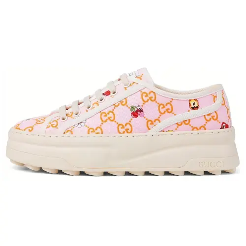 GUCCI Low top Canvas Shoes Women's Pink