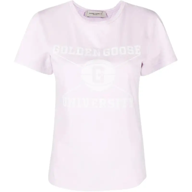 Golden Goose T Shirts Women's Purple Crew Neck