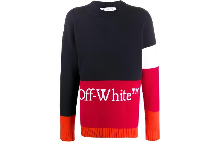 OFF WHITE FW20 Sweaters Men's Color Blocking Crew Neck Moderate Other
