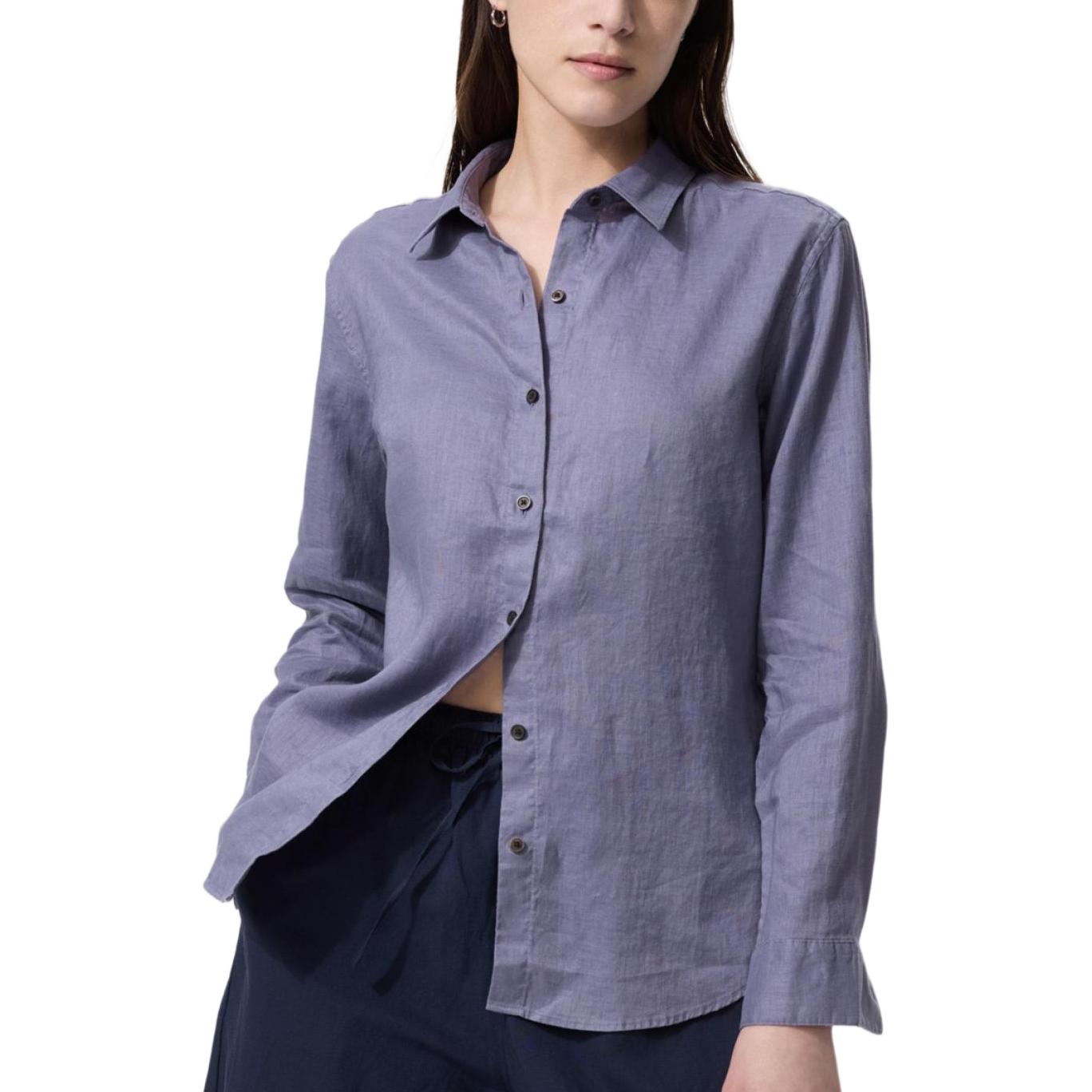Женская рубашка UNIQLO Classic Shirt (голубая)