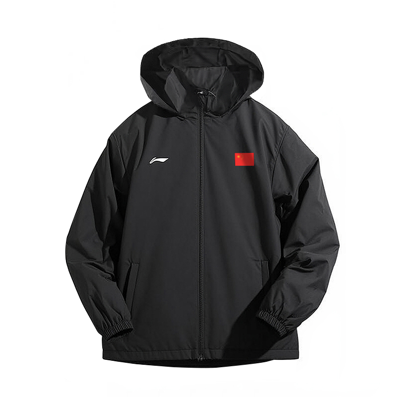 Li Ning, spring sports cardigan, water repellent long-sleeve, hoody for leisure, fashionable classic comfortable jacket, durable trend trench coat for men and women