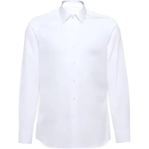 PRADA Shirts Men's White Lapel Moderate Other