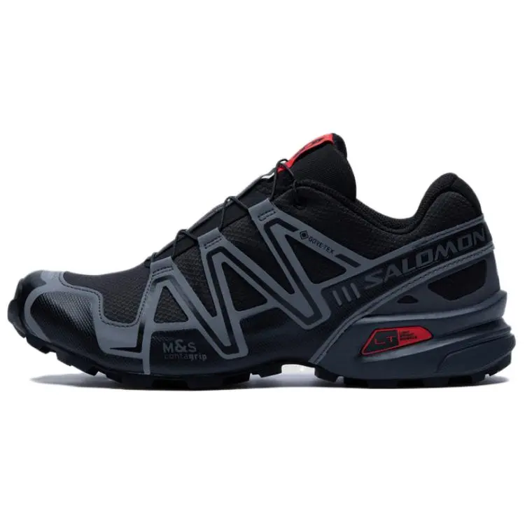 SALOMON Speedcross 3 Waterproof Low top Running Shoes Men's Black Cyan