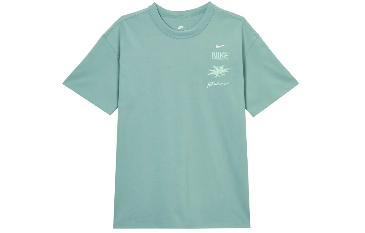 Nike T-Shirts Men's Light Green Crew Neck Moderate