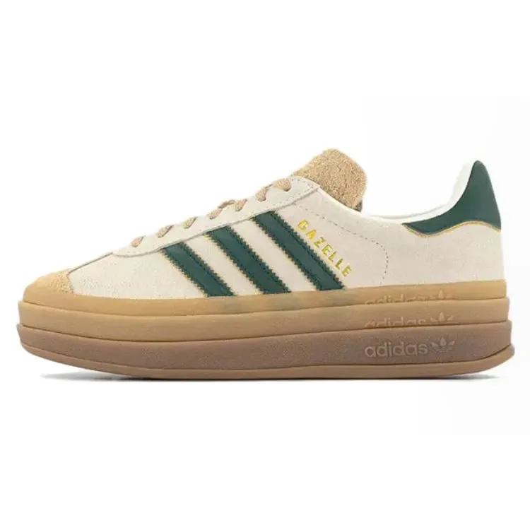 Adidas Gazelle Bold Magic Beige Collegiate Green Women's