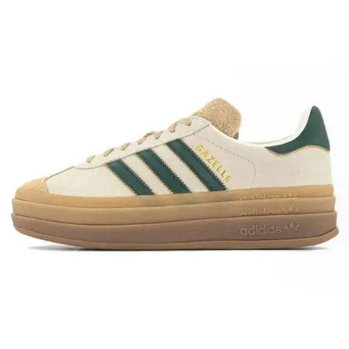 Adidas Gazelle Bold Magic Beige Collegiate Green Women's
