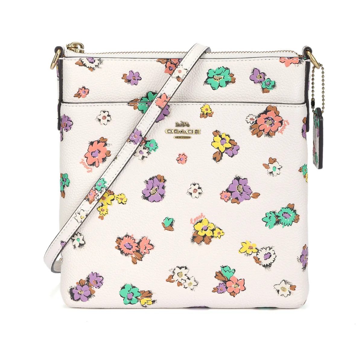 COACH Kitt Leather Crossbody Bags Women's White
