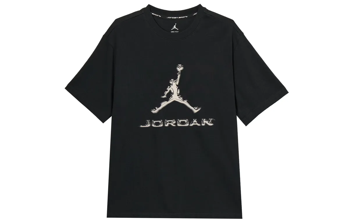 Jordan Dri-FIT T-Shirts Men's Black Crew Neck Moderate