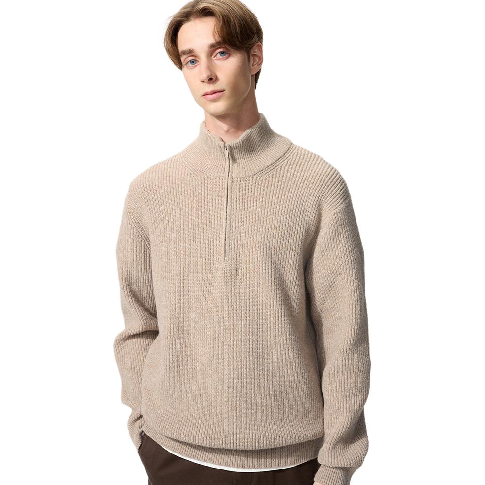 Свитер UNIQLO Half-Zip (бежевый)