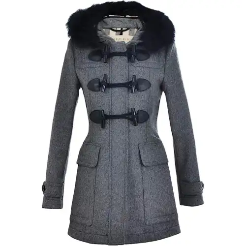 Burberry Coats Women's Gray Hooded Thickened